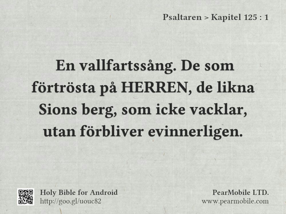 Psaltaren, Kapitel 125:1